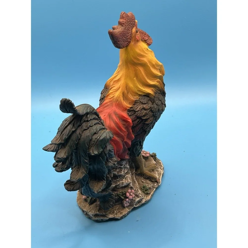 Vintage Resin Rooster Chicken Figurine Plastic Country Farmhouse Decor